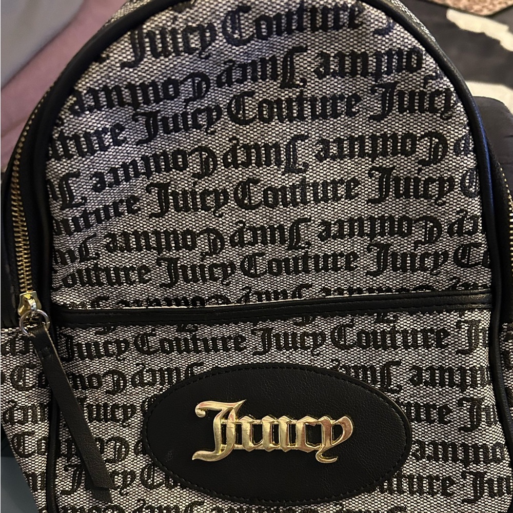 Juicy Couture Black and Gray Mini Backpack